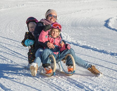 Schlitten und Rodel für Erwachsene und Kinder im Winter