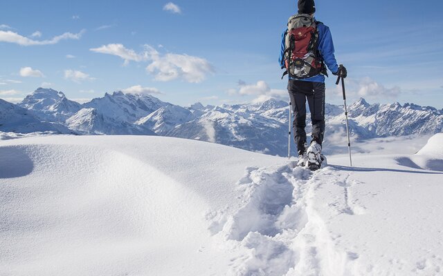 Gast beim Winterwandern